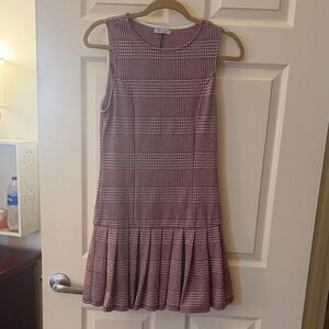 Ashley By 26 International Plaid Drop Waist Dress in Purple